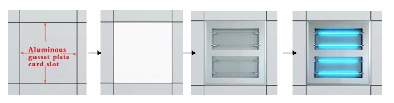 Aluminum Ceiling Embedded UV Sterilizer Lamp Germicidal