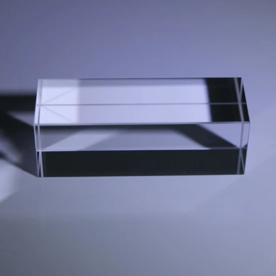 Placa de bloque de guía de luz de vidrio de cuarzo de sílice fundida óptica UV para láser IPL